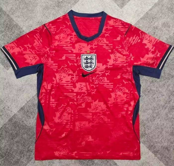 2026-27 England Away Red Soccer Jersey