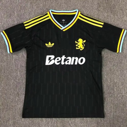 2025-26 Aston Villa Black Special Edition Soccer Jersey