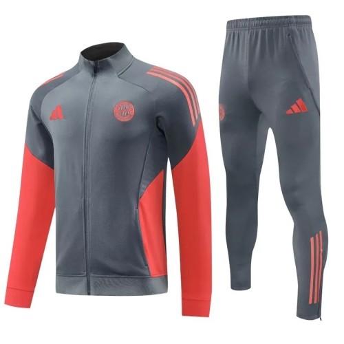 2025-26 Bayern Munich Gray Jacket Track Suit