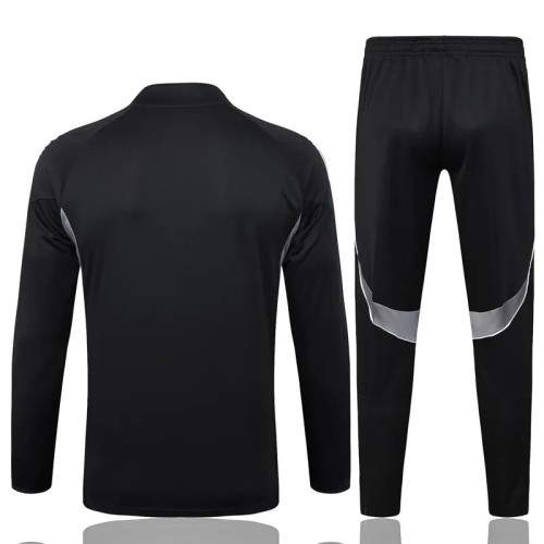 2025-26 Germany Kids Black Half Pull Track Suit