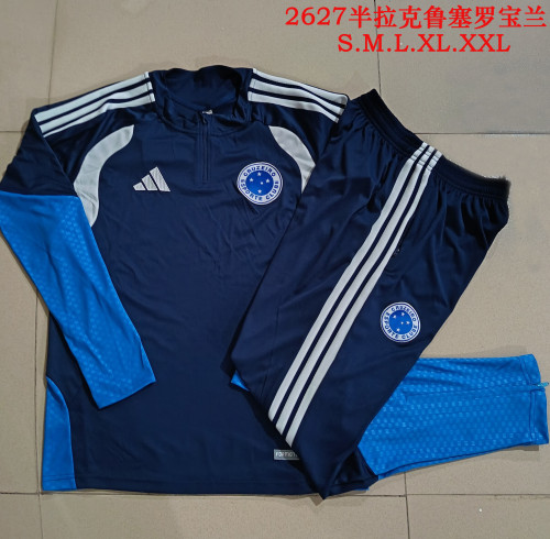 2026-27 Cruzeiro Royal Blue Half Pull  Tracksuit(半拉链)