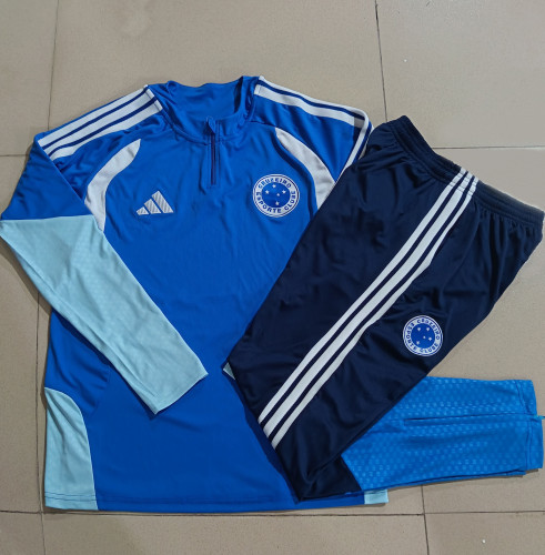2026-27 Cruzeiro Blue Half Pull  Tracksuit(半拉链)