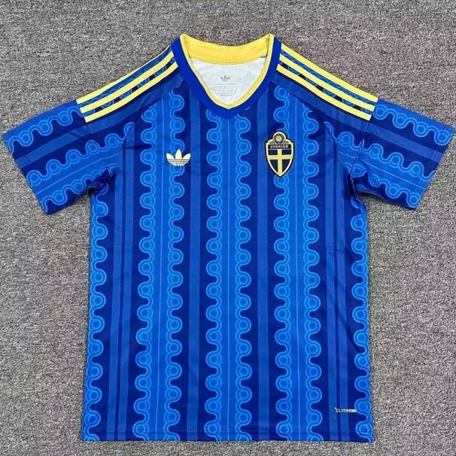 2026-27 Sweden Away Blue Soccer Jersey