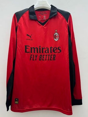 2026-27 AC Milan Fourth Away Red Long Sleeve Soccer Jersey