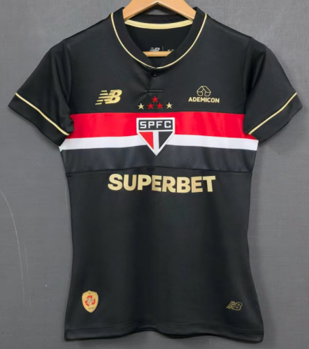 25-26 Sao Paulo Women Black Soccer Jersey(女)