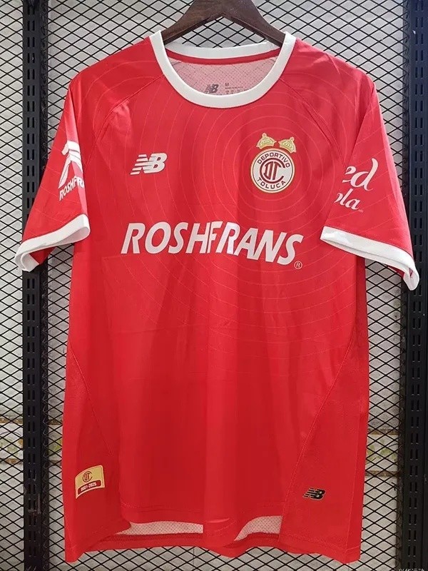 2025-26 Toluca Red Soccer Jersey