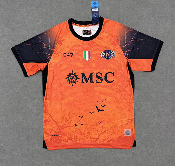2025-26 Napoli Halloween Orange Color Football Training Shirt