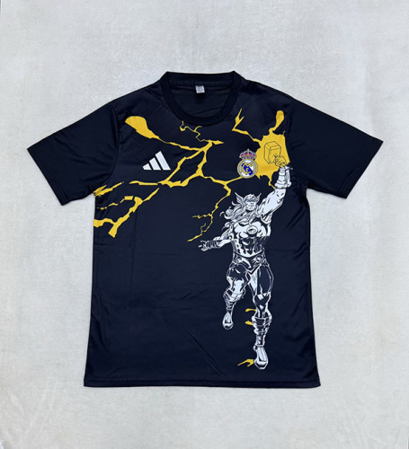 2025-26 Real Madrid B202 Black Color Football Training Shirt