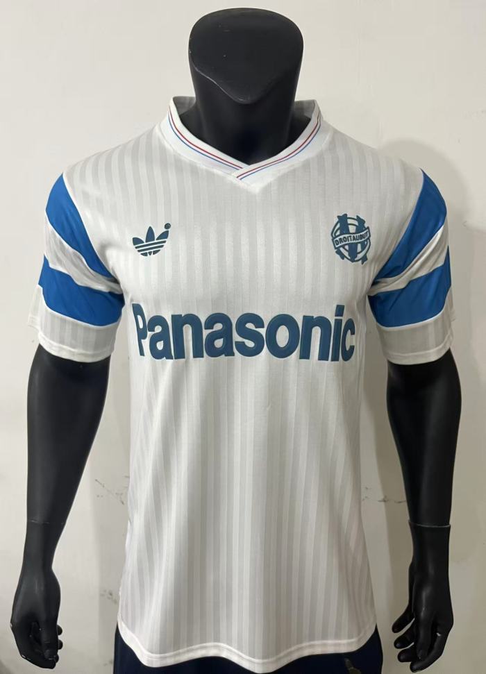 1990 Marseille Home Retro Soccer Jersey