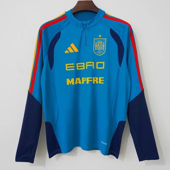 2026-27 Spain Blue Half Pull Soccer Jersey