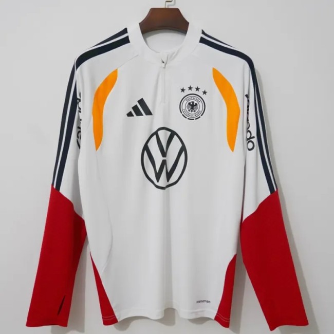 2026-27 Germany White Half Pull Soccer Jersey