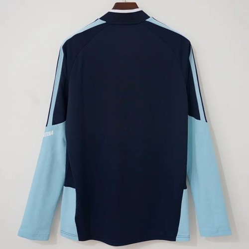 2026-27 Argentina Royal Blue Half Pull Soccer Jersey