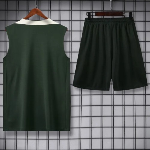 2025-26  Chelsea Dark Grey Vest Training Short Suit
