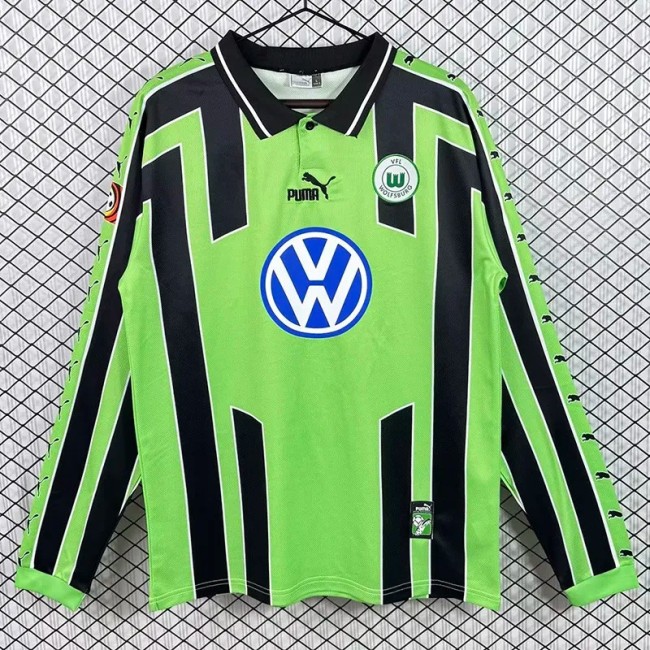 1999-2000 Wolfsburg Away Long Retro Soccer Jersey