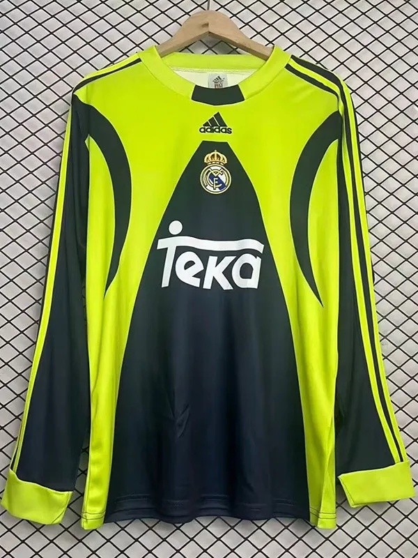 1999-2000 Real Madrid Goalkeeper Retro Long Soccer Jersey