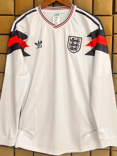1990 England Special Edition Retro Long Sleeve Soccer Jersey