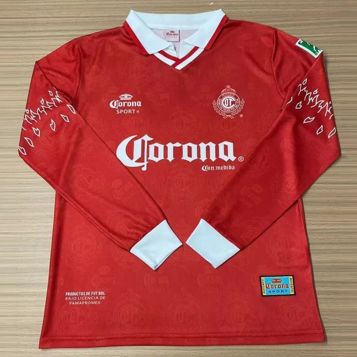 1995-1997 Toluca Home Long Retro Soccer Jersey