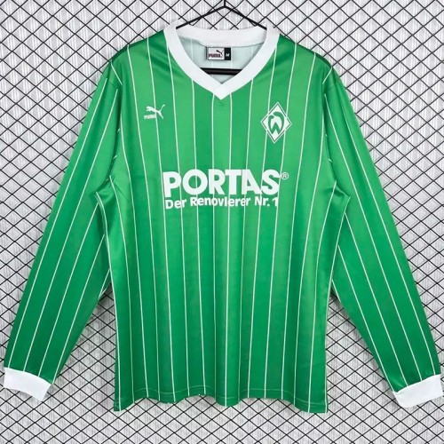 1987-1988 Werder Bremen Home Long Retro Soccer Jersey