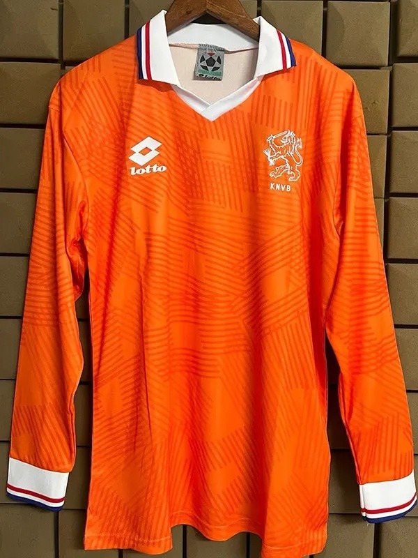 1993 Netherlands Home Long Sleeve Retro Soccer Jersey