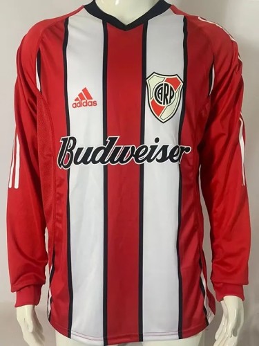 2003-2004 River Plate Home Long Sleeve Retro Soccer Jersey