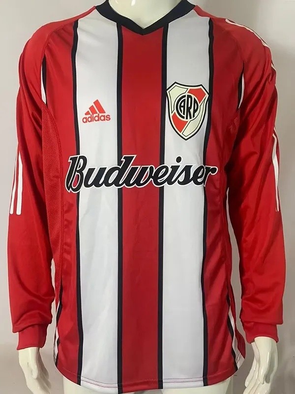 2003-2004 River Plate Home Long Sleeve Retro Soccer Jersey
