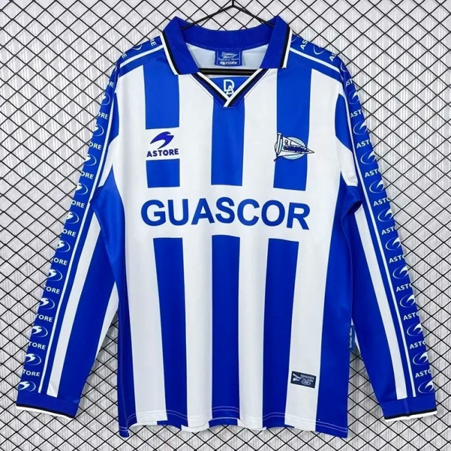 1998-1999 Alaves Home Long Retro Soccer Jersey