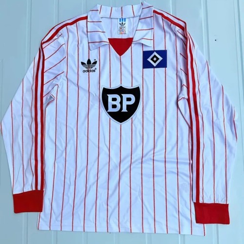 1983-1984 Hamburg SV Home Long Retro Soccer Jersey