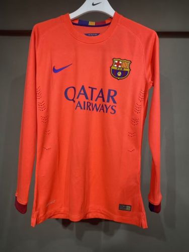 2014-2015 Barcelona Away Long Retro Soccer Jersey