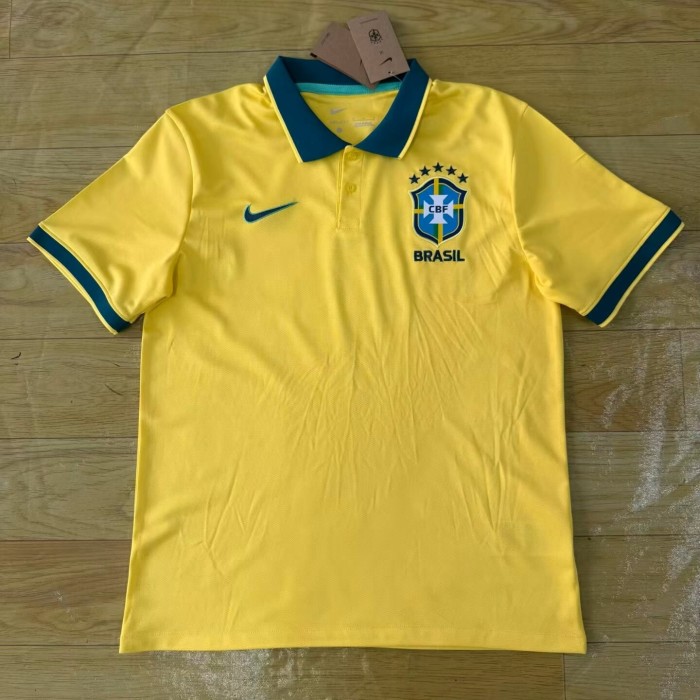 2026-27 Brazil Yellow Polo Short Sleeve