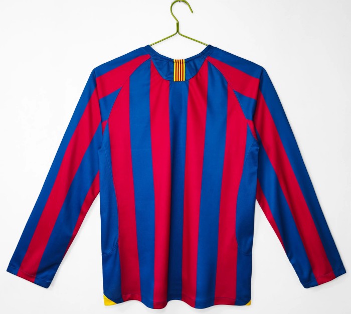 2005-06 Barcelona Home Long Retro Soccer Jersey