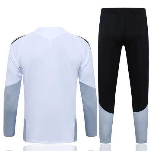 2026-27 Real Madrid Kids White Half Pull Track Suit #E26016(半拉链)