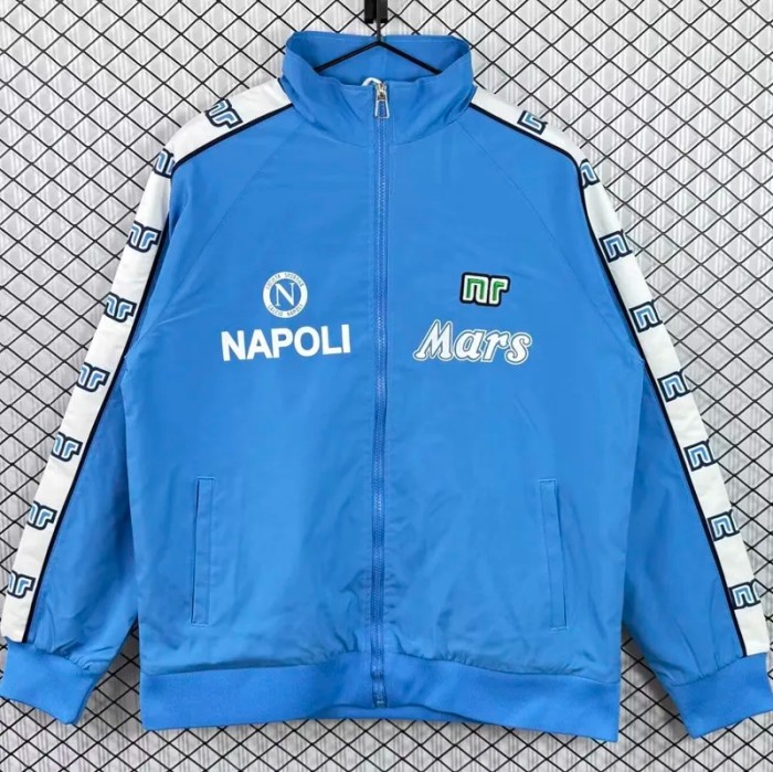 1988-1989 Napoli Mars Blue Retro Windbreaker