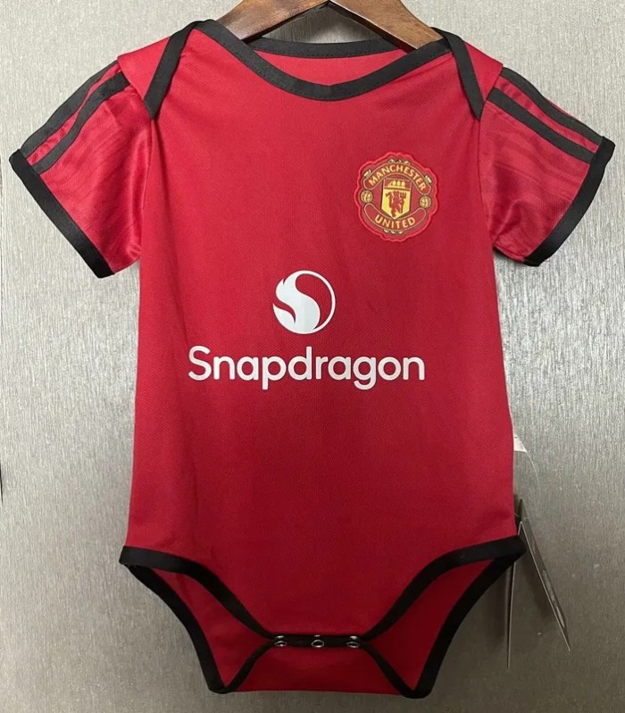 2025-26 Manchester United Home Baby Infant Crawl Suit