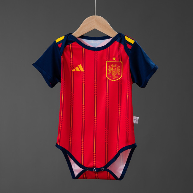 2026-27 Spain Home Baby Infant Crawl Suit