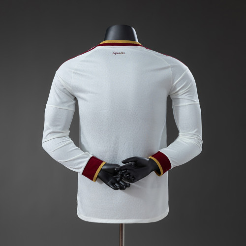 2026 Spain Away Long Sleeve  Player Version Soccer Jersey