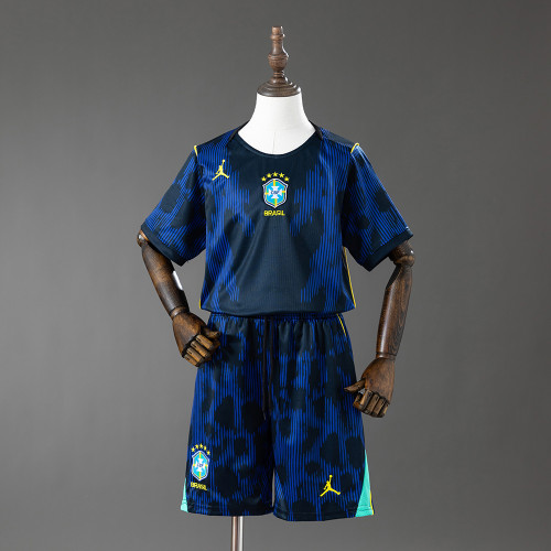 2026 Brazil Away Kids Kits Jersey