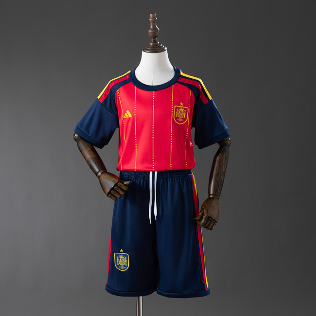2026 Spain Home Kids Kits Jersey