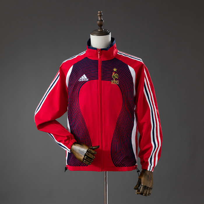 2006 France Retro Training Red Windbreaker
