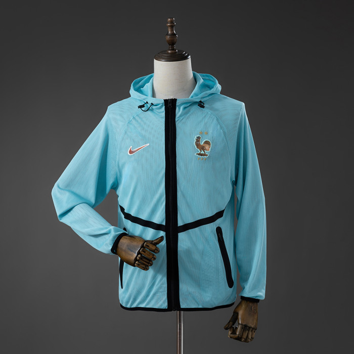 2026 France Men's Football Anthem Light Blue Jacket