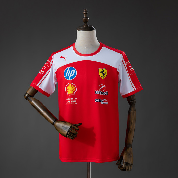 2026 F1 Ferrari Scuderia Red T-Shirts Racing Suit