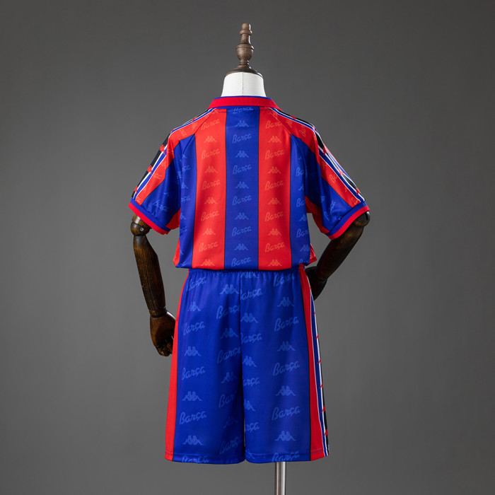 1996-97  Barcelona Home Retro Kids Kit Jersey
