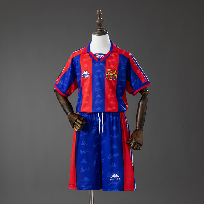 1996-97  Barcelona Home Retro Kids Kit Jersey