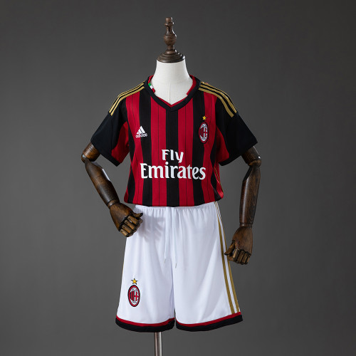 2013-2014 AC Milan Home Retro Kids Kit Jersey