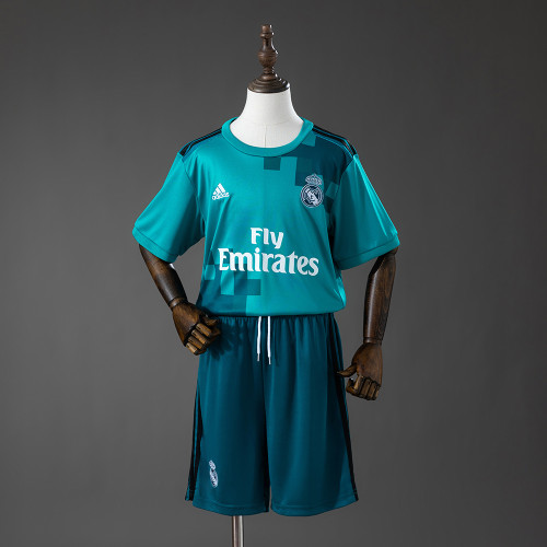 2017-18 Real Madrid Third Away Retro Kids Kit Jersey