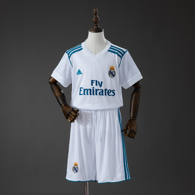 2017-18 Real Madrid Home Retro kids Kit Jersey