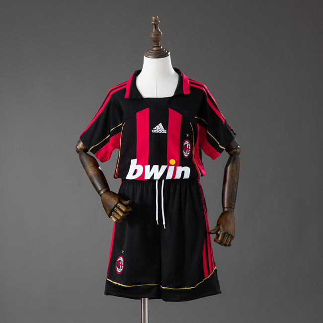 2006-2007 AC Milan Home Retro Kids Kit Jersey
