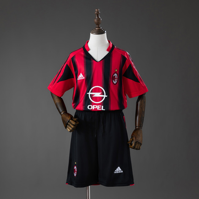 2004-2005 AC Milan Home Retro Kids Kit Jersey
