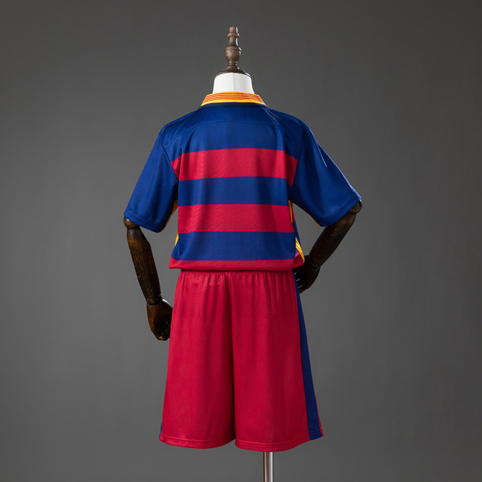 2015-16  Barcelona Home Retro Kids Kit Jersey