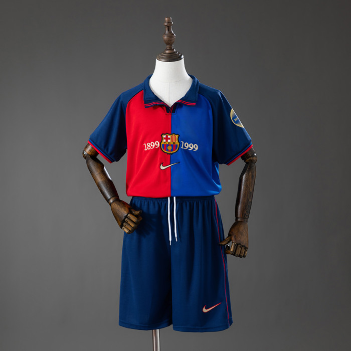 1999  Barcelona 100th Anniversary Retro Kids Kit Jersey