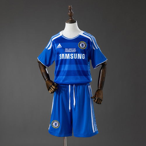 2011-12 Chelsea Home Retro kids Kit Jersey(UEFA Champions League)